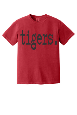 Tigers Typography Comfort Colors Tee