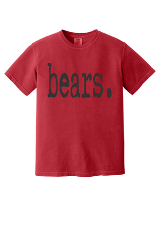 Bears Typography Comfort Colors Tee
