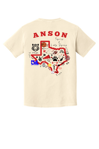 Anson School Spirit Ivory Comfort Colors Brand Tee
