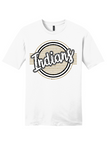Indians Vintage Bubble Letters on White