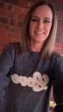 Valentine Chenille and Sequin Patch Sweatshirt