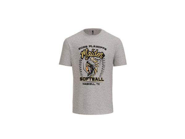 2026 Maidens Softball Playoff Light Heather Grey Cotton Tee