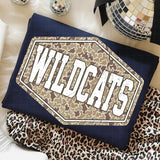 Wildcats Camou on black or white tee